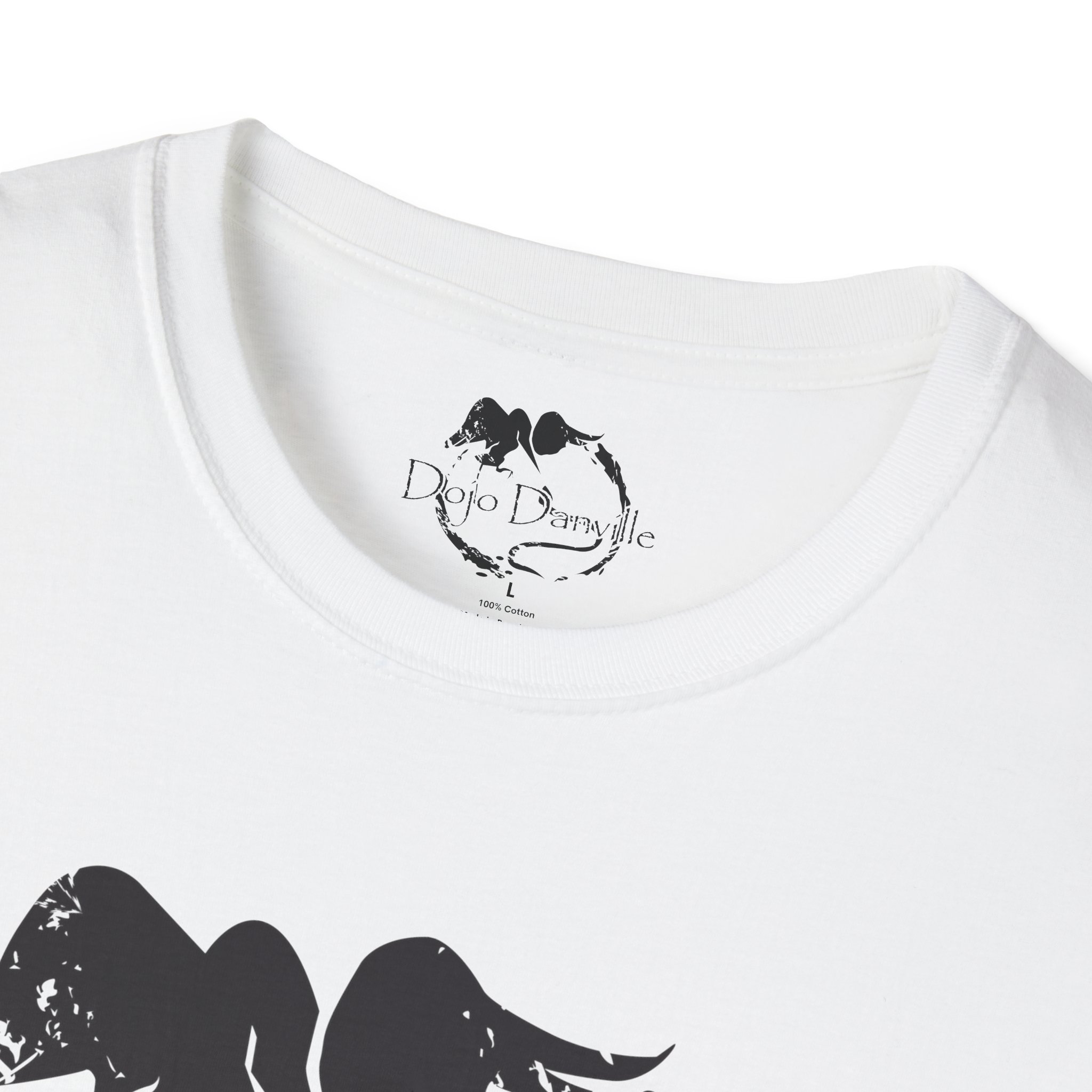 Dojo Danville Martial Arts T-Shirt — White Shirt with Black Logo & Wing Chun Lineage - Image 3